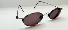 Vintage Silver Multi-Color Oval Metal Sunglasses FRAMES ONLY
