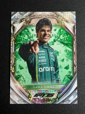 2025 Topps Chrome Formula 1 - Lance Stroll Diamond 75th Green /99 #D75-10