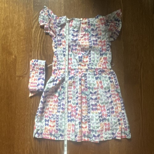 JCrew Crewcuts Dress Girls Size 5 Multicolor Butterflies- 100% Cotton - Picture 6 of 7
