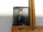 TIN TYPE of PAINTING of Man or IS it?  Vintage tintype showing Male 18th Century