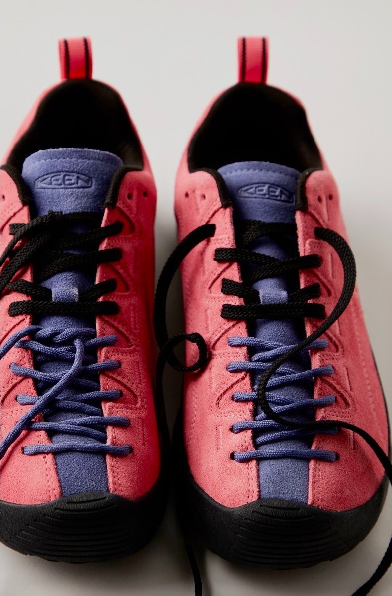 Free People Keen Jasper Sneaker Suede Hiking Pink / Skipper Blue