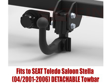 Abnehmbare Zug Stange für Seat Toledo Limousine Stella + (2001-2006) & 7 Pin Set