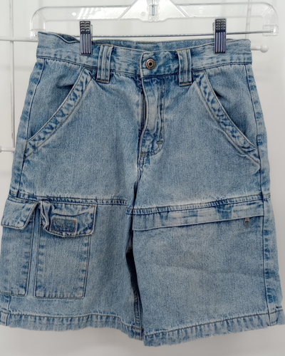 Vtg Wrangler Boys WTG Baggy Blue Jean Long Shorts Y2K Jorts 10 Grunge Skater USA