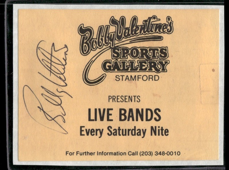 SIGNED BOBBY VALENTINE SPORTS GALLERY LIVE BAND AUTO AUTOGRAPH STAMFORD CT TPHLC
