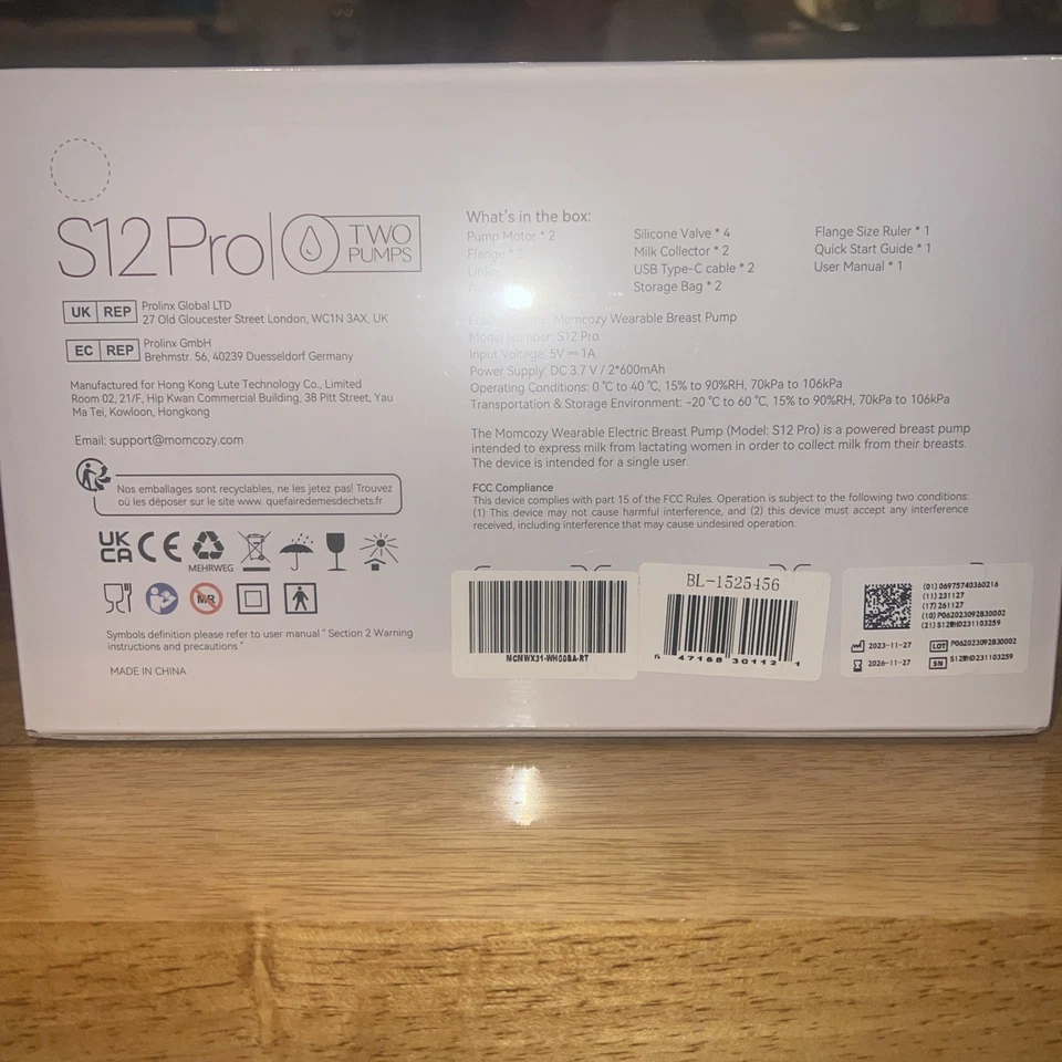 Pack de 2 extractores de leche manos libres Momcozy S12 Pro (SELLADO DE FÁBRICA, NUEVO) Foto 3 de 3