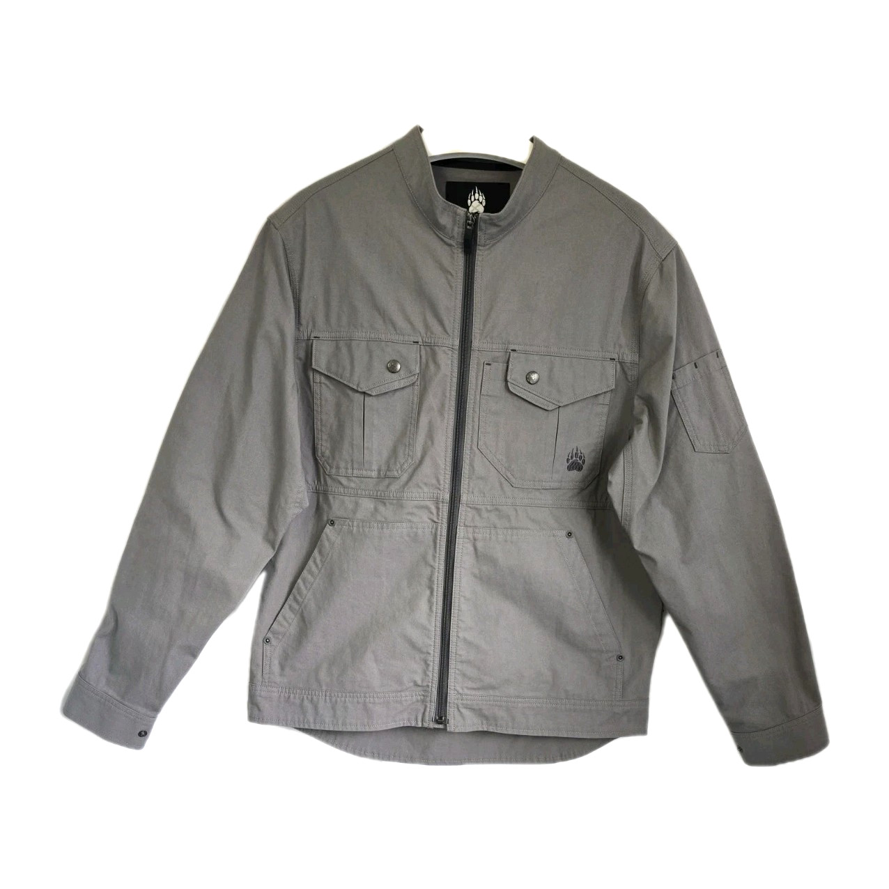 Chaqueta con Cremallera Duluth Trading Alaskan Hardgear Roustabout Hombres M Gris Refuerzo Bi-swing
