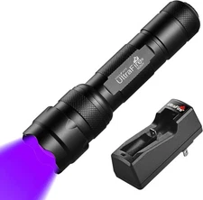 ULTRAFIRE UV Flashlight 395-405 nm Led Blacklight for Curing Medium, Black 