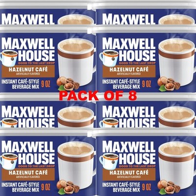 Maxwell House International Hazelnut Cafe Style Beverage Mix 9 oz ( Pack of 8 )