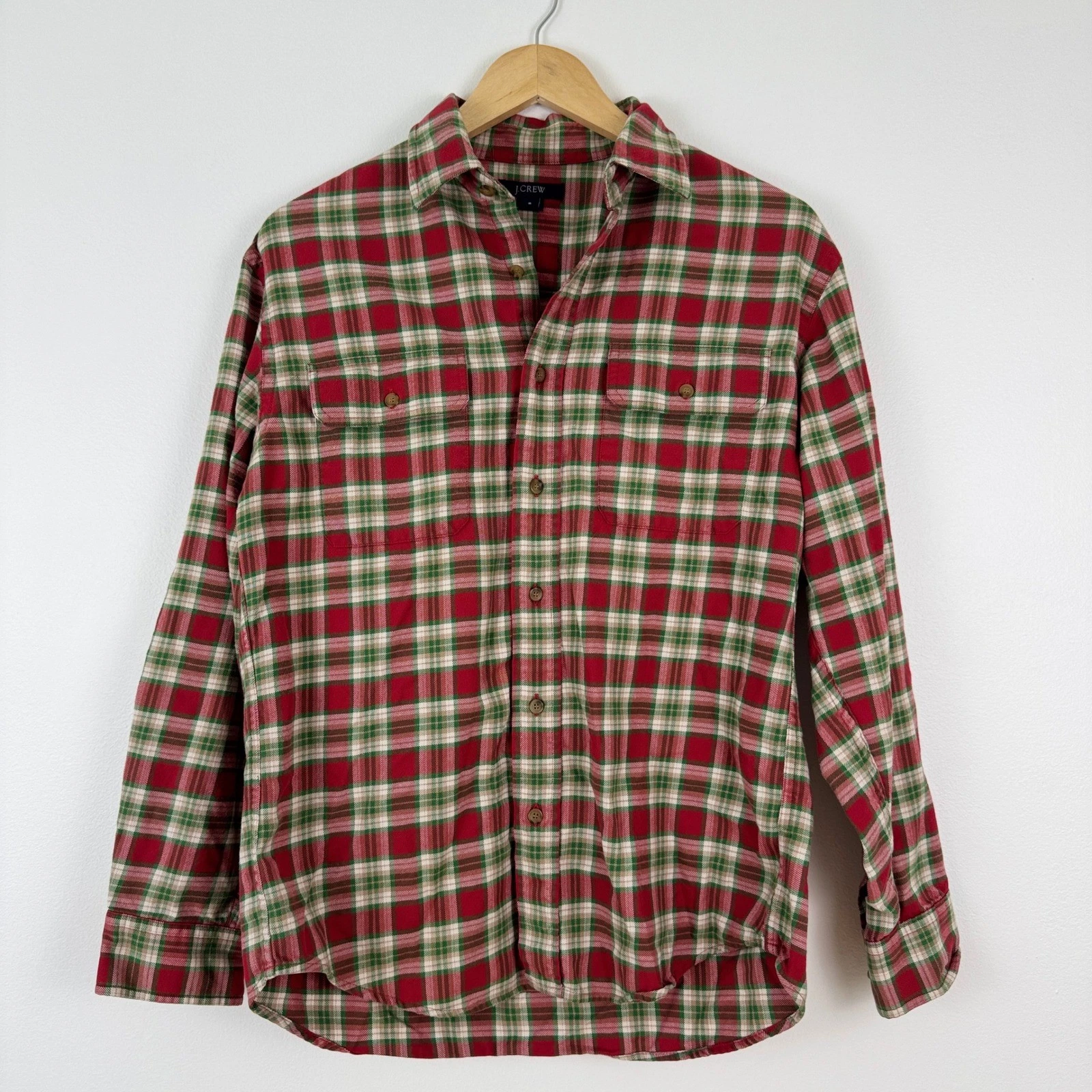 J.Crew Flannel Shirt Red Green Plaid Long Sleeve Cotton Button Down S Festive
Opens in a new window