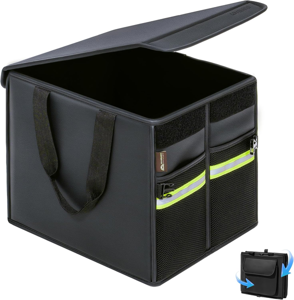 Kofferraum Organizer 30L Leder Klein Mit Deckel Auto Kofferraumtasche-image
