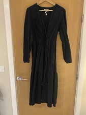 Thought Blue Corduroy Wrap Style Dress Size UK 16