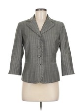 Dana Buchman Women Gray Wool Blazer M