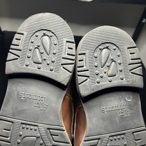 Stivali stringati Allen Edmonds Higgins Mill in pelle marrone da uomo misura 12 larghi 3E - Foto 11 di 12