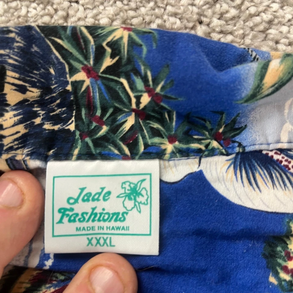 Camisa de moda de jade para hombre XXXL hawaiana Aloha palmera abotonada tropical informal Foto 3 de 4