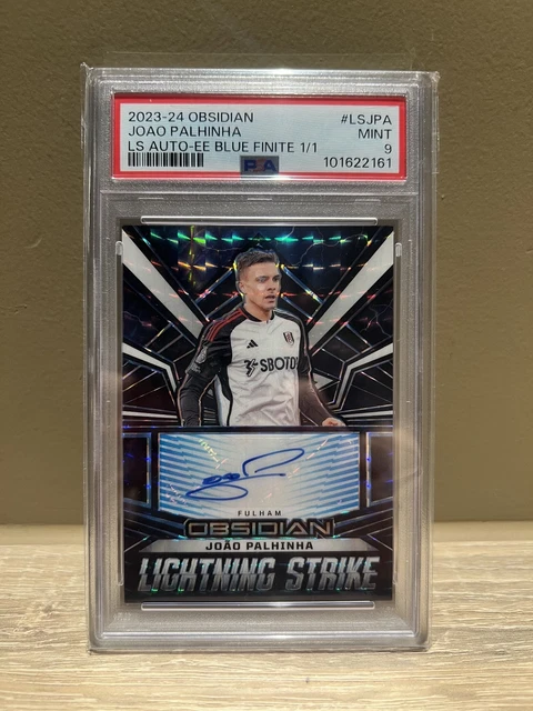 Panini Obsidian 2023-24 Joao Palhinha Fulham 1/1 1 of 1 auto PSA 9 graded card