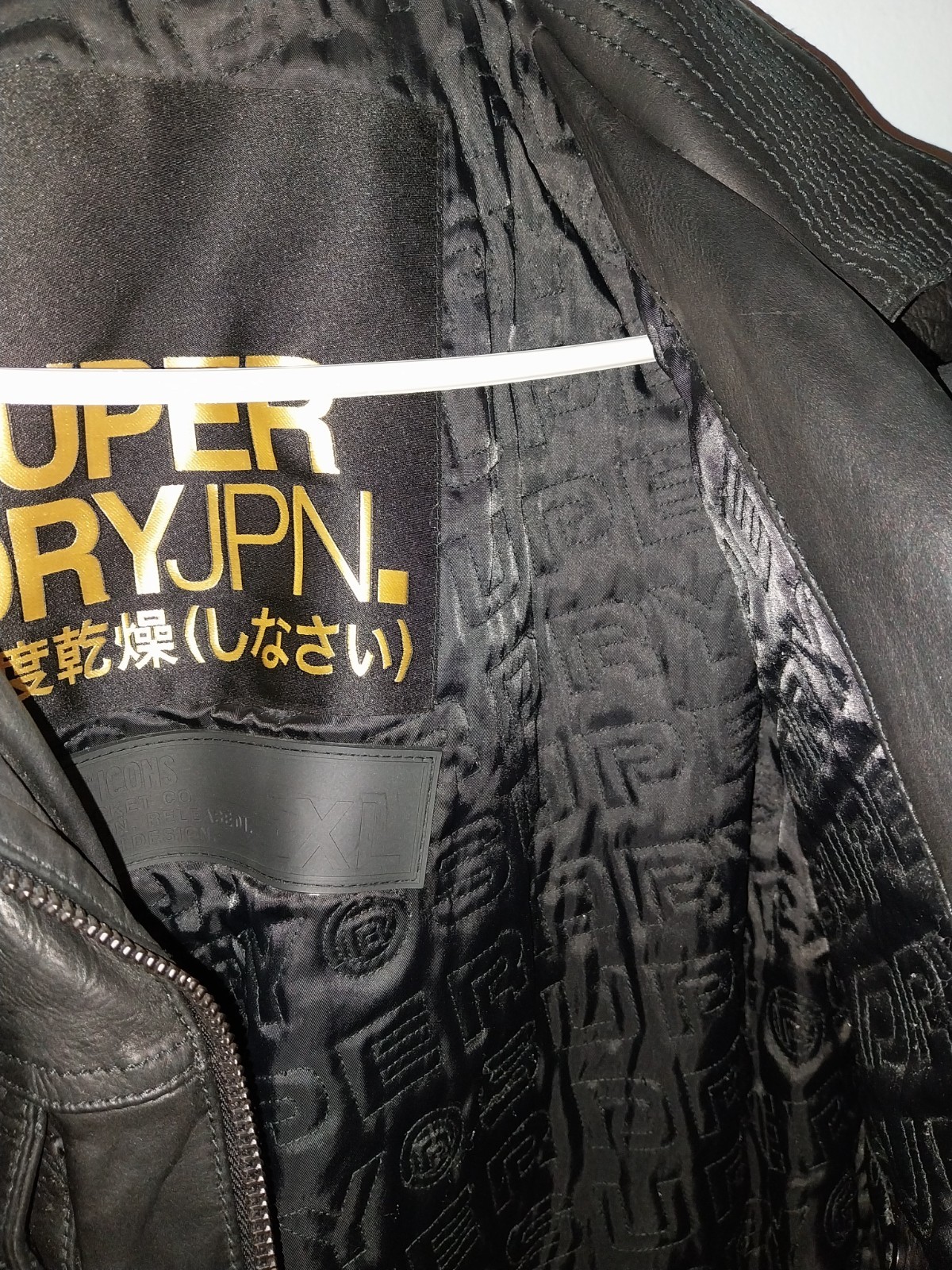 SUPERDRY ICON BRAD LEATHER JACKET-EXCELLENT CONDITION/SIZE XL- image 10