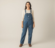 90's Big Smith Dark Wash Denim Overall