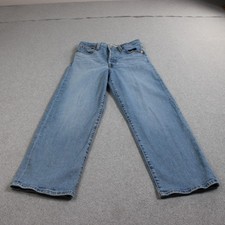 Levis Ribcage Straight Ankle Jeans Women 26 Blue Light Wash Slim Stretch Denim