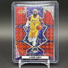 2021-22 Panini Mosaic Red Mosaic Prizm LeBron James #146