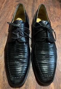 MEZLAN Platnium Men’s Dress Shoes Genuine Lizard Size 14M