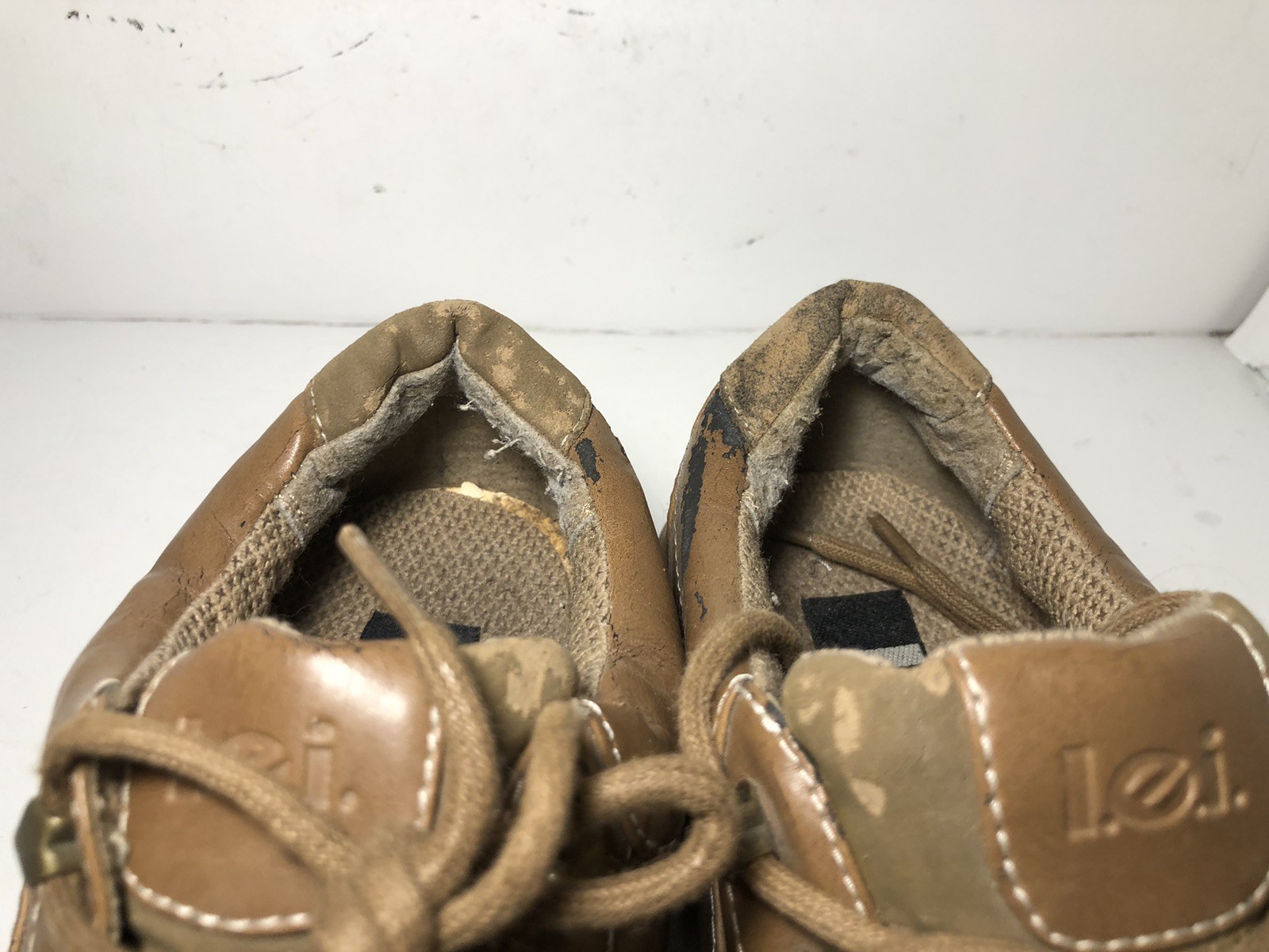L.E.I 90’s Vintage Brown Chunky Platform Loafer Oxfords Shoes Women's 7 image 4