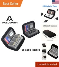 Memory Card Storage Bag Carrying Case Holder Wallet 22 Slots For CF SD Micro SD