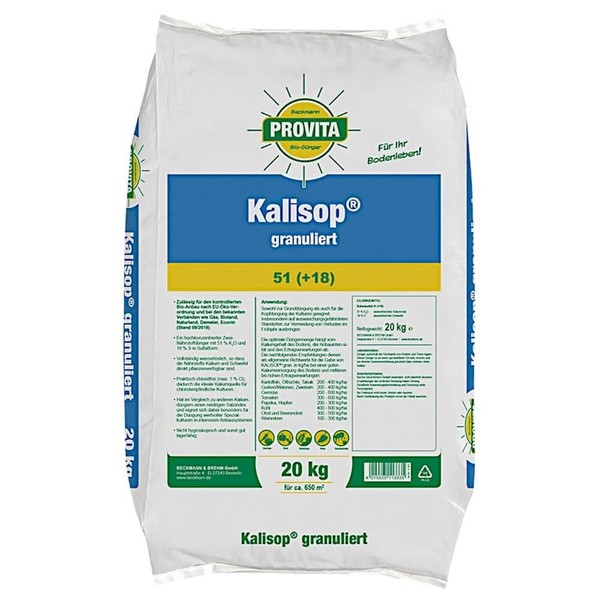Beckmann Provita Kalisop Granuliert 20 Kg KulturendüNger Bodenverbesserer-image