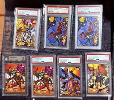 1992-93 UPPER DECK FANIMATION 7 Cards, 1 Full Set RARE, 4 Perfect 10’s!! Low Pop