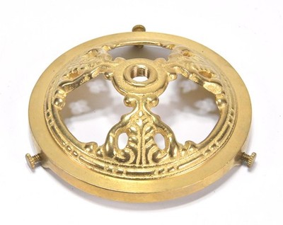 SOLID CAST DECORATIVE POLISHED BRASS 4 1/4 IN LAMP SHADE FITTER HOLDER