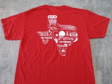 HEB Employee Uniform Shirt Mens Large Red White Logo Texas Proud Cotton Tee