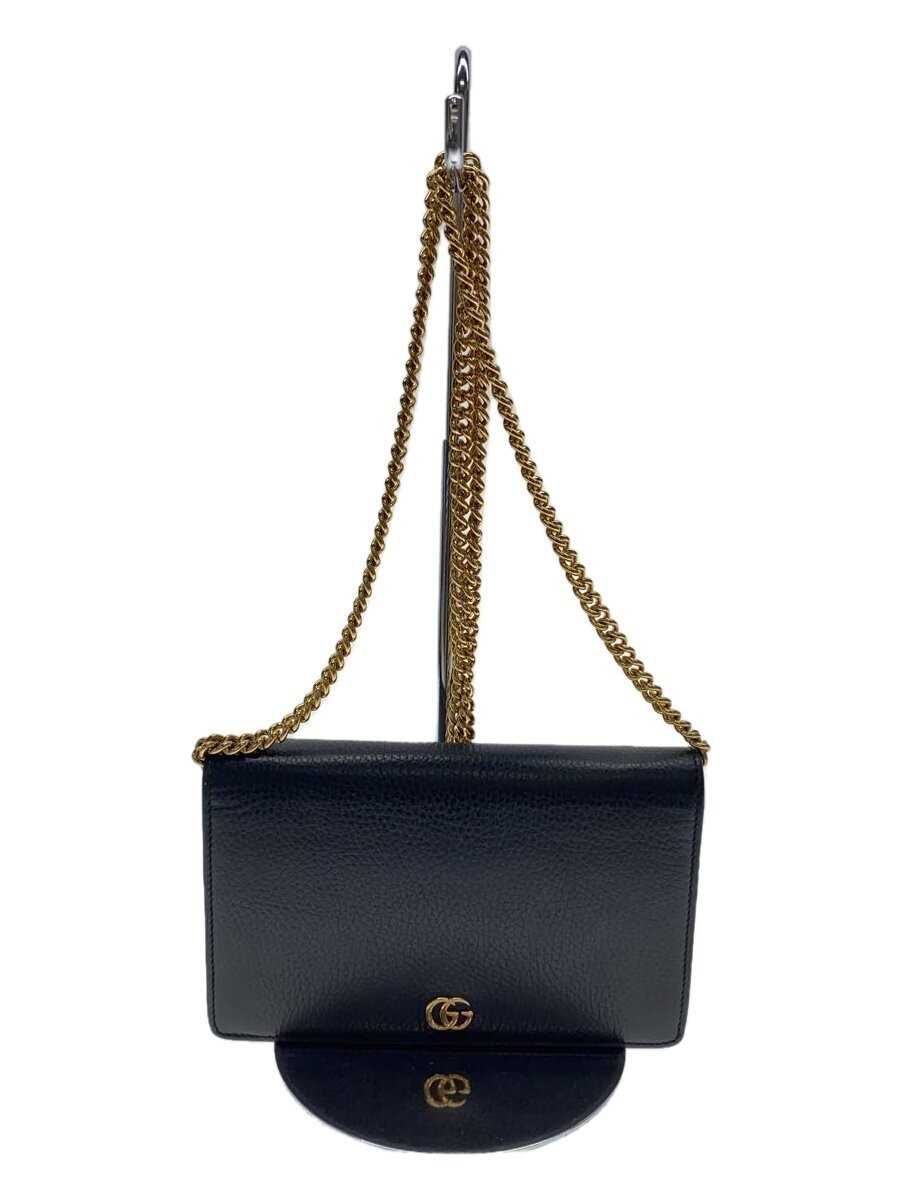 GUCCI GG Marmont Chain Shoulder Wallet with Logo Detail