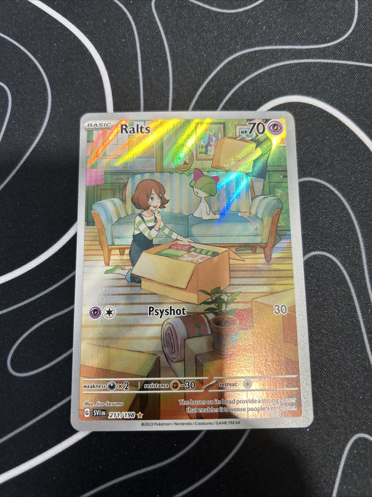 Pokémon TCG Ralts Scarlet & Violet Base Set Holo Illustration Card 211/198 NM