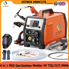 HITBOX 6in1 MIG Welder 200Amp HF TIG/MIG/CUT/MMA/Spot Welder Plasma Cutter Combo