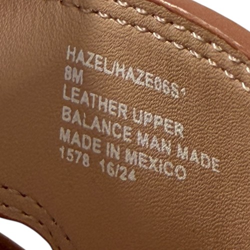 Steve Madden Hazel Cognac Brown Leather H-Band Flat Slide Sandals Womens 8M - Picture 6 of 7