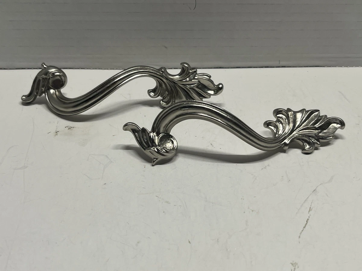 silver dresser hardware Cosmas 4392as Antique Silver Modern Cabinet Hardware Handle Pull - 3-3/4" Inch (96mm) Hole Centers