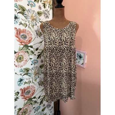 Old Navy Luxe Tank Top   Size Large Cheetah print