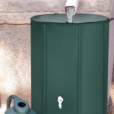 100 Gallon Portable Rain Barrel Water Collector CollapsibleTank w /Spigot Filter