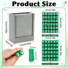 Alphabet Stamps Set for Clay,Green Lowercase Letters Uppercase Lowercase ...