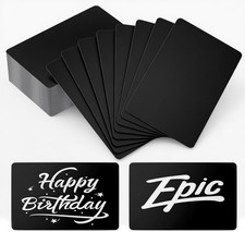 100 Pcs Metal Engraving Blanks Premium Aluminum Laser Engraving Business Card Mu