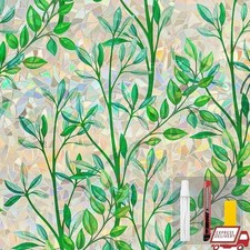 Decorative Privacy Window Film Easy Install Static Cling Natural Fresh Design US