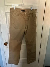 34 Heritage Charisma Pants Mens 36X32 Beige Comfort Rise Classic Stretch EUC