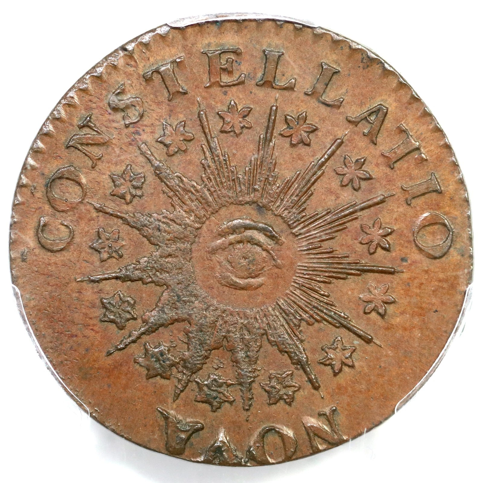 1785 C 3-B R-2 PCGS MS 65 BN Pointed Rays Nova Constellatio Colonial Copper