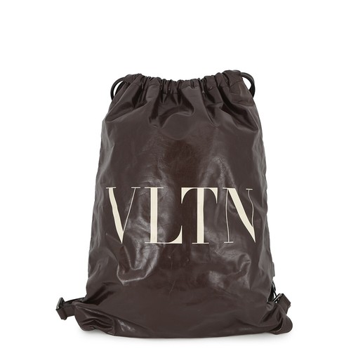Valentino Backpack VLTN Logo Backpack Leather VALENTINO Drawstring Bag Assuranc