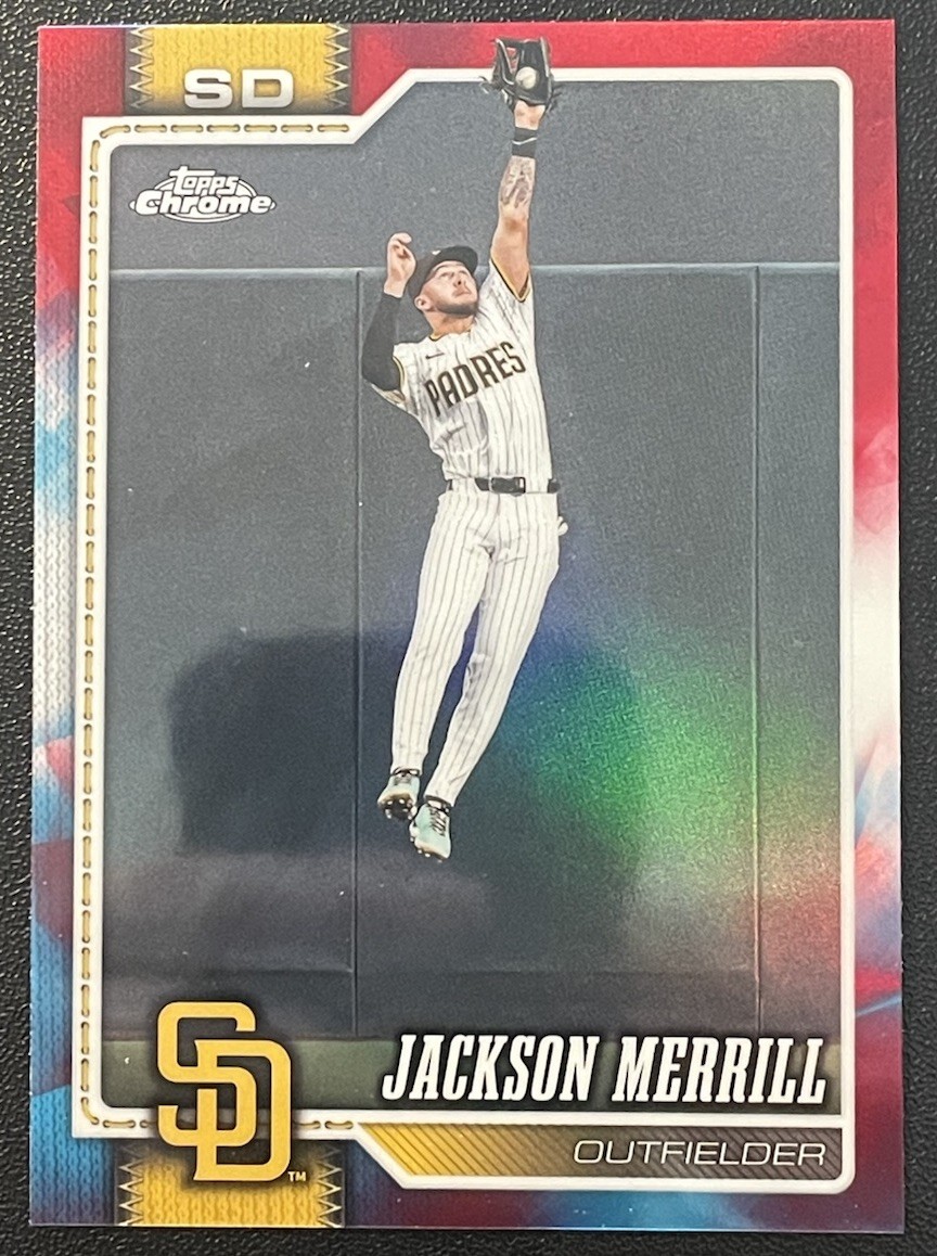 2026 Topps Chrome Jackson Merrill #137 Red White Blue Refractor