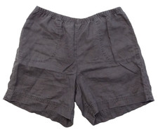 J. Jill M 5" Familiar Fit 100 Linen Shorts Pull-On Elastic Waist Pockets 622136