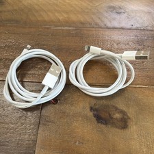 Apple Lightning to USB Charging Cable 1M 3.3ft White OEM Used Set Of 2