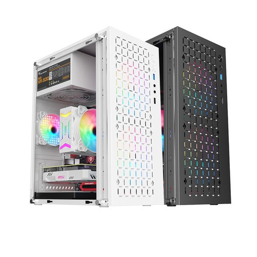 Micro ATX/ITX Transparent DIY PC Case Glass Desktop Computer Case HDD*2+SSD*2 - Photo 2/14