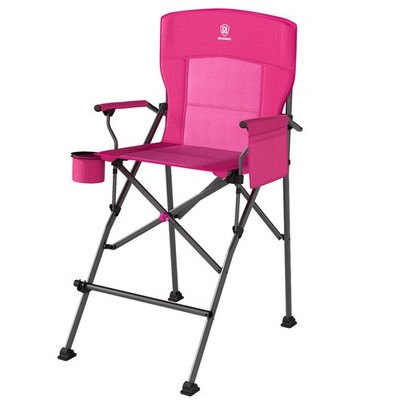 Best EVER ADVANCED Tall Camping Directors Chair with Cup Holder 31'', Bar Height