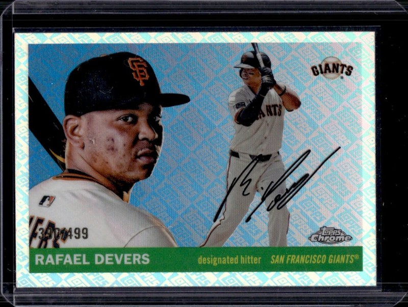 2025 Topps Chrome Platinum Rafael Devers Refractor #/499 Giants