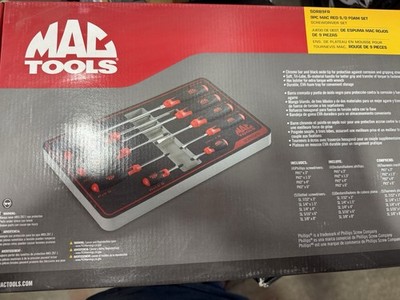 BRAND NEW Mac Tools 9pc Screwdriver Set SDRB9FR (RED)
